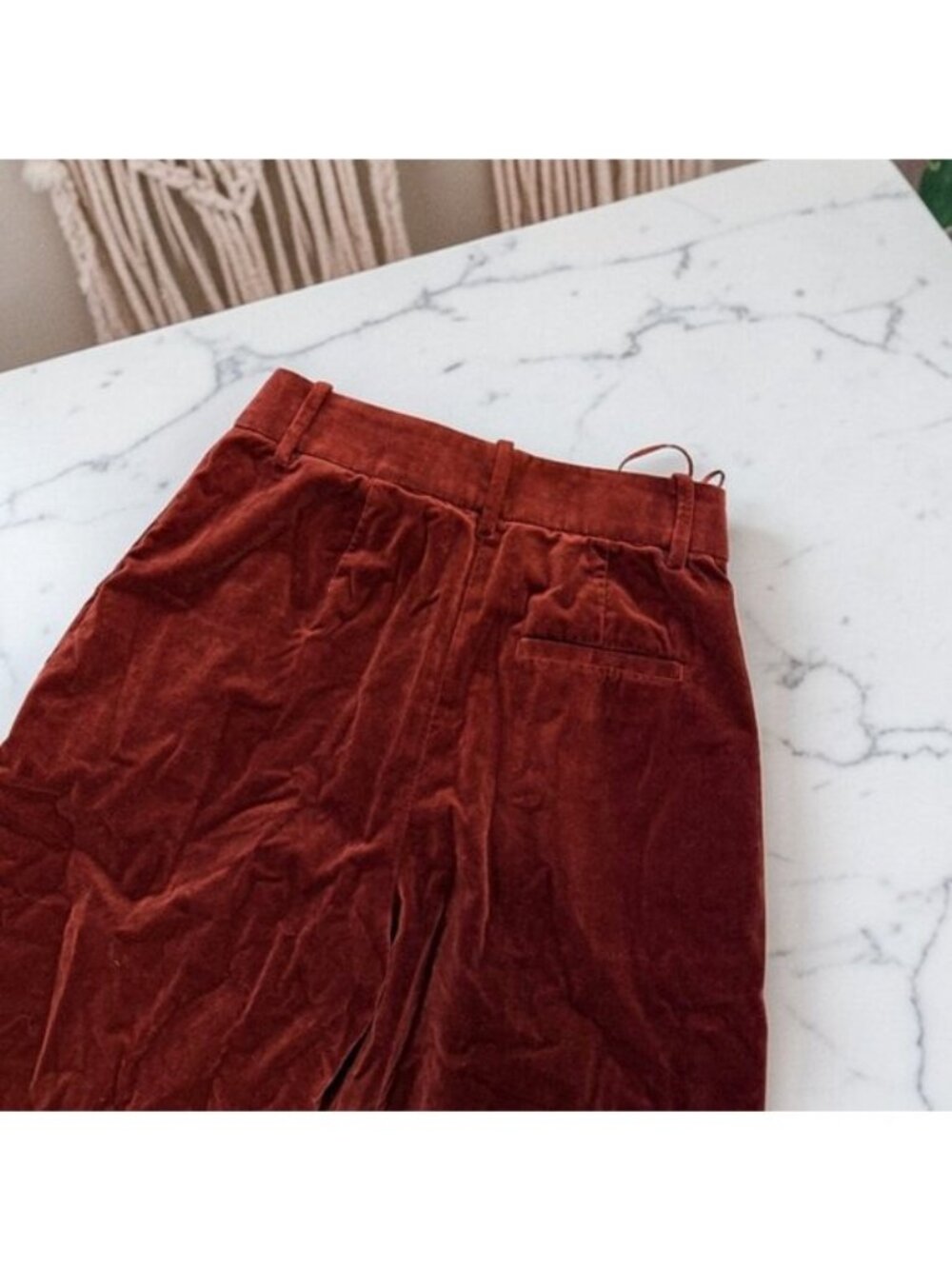 Banana Republic Veluro Relaxed High Waist Ultra Wide Velvet Pants Size 2 Short - Picture 10 of 16